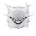 hunter x hunter phantom troupe spider with doflamingo logo tattoo design idea