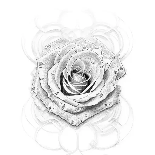 Rolex money rose from concrete  tattoo design idea