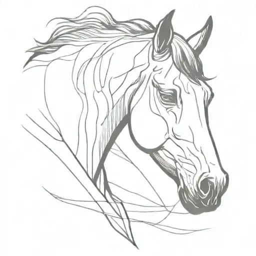 horses head makings as a tattoo tattoo design idea