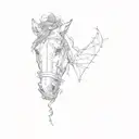 horses head makings as a tattoo tattoo design idea