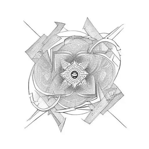 scissor tattoo design idea