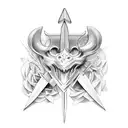 scissor tattoo design idea