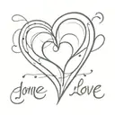 Heart with the symbol for unconditional love tattoo design idea
