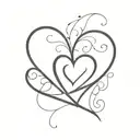 Heart with the symbol for unconditional love tattoo design idea
