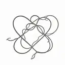 heart and unconditional love symbol intertwined tattoo design idea