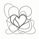 heart and unconditional love symbol intertwined tattoo design idea