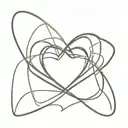 heart and unconditional love symbol intertwined tattoo design idea