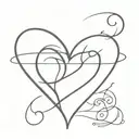Heart with the symbol for unconditional love tattoo design idea
