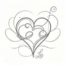 Heart with the symbol for unconditional love tattoo design idea