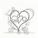 Heart with the symbol for unconditional love tattoo design idea