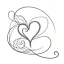 Heart with the unconditional love symbol  tattoo design idea