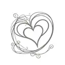 Heart with the unconditional love symbol  tattoo design idea