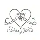 Heart with the unconditional love symbol  tattoo design idea