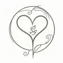 Heart with the symbol for unconditional love tattoo design idea