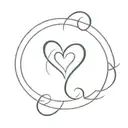 Heart with the symbol for unconditional love tattoo design idea