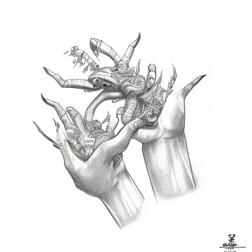 joint and lighter in each hand best friends tattoo  tattoo design idea