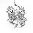 joint and lighter in each hand best friends tattoo  tattoo design idea