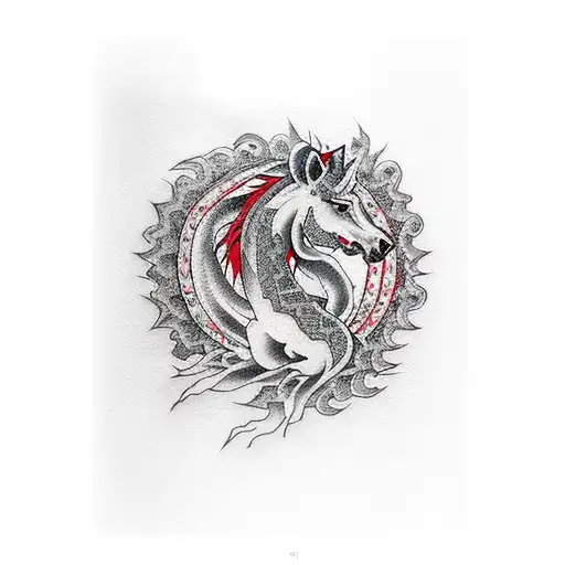 White Pony Deftones tattoo design idea