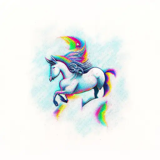 White Pony Deftones tattoo design idea