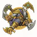 world of Warcraft human warlock dwarf priest night elf hunter  tattoo design idea