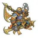 world of Warcraft human warlock dwarf priest night elf hunter  tattoo design idea