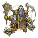 world of Warcraft human warlock dwarf priest night elf hunter  tattoo design idea