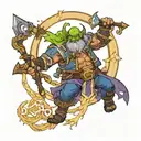 world of Warcraft human warlock dwarf priest night elf hunter  tattoo design idea