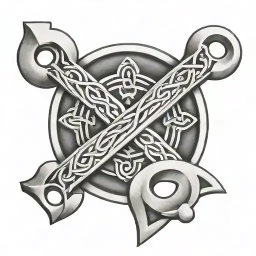 two spanner's Celtic  tattoo design idea