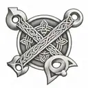 two spanner's Celtic  tattoo design idea
