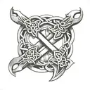 two spanner's Celtic  tattoo design idea