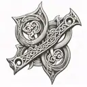 two spanner's Celtic  tattoo design idea