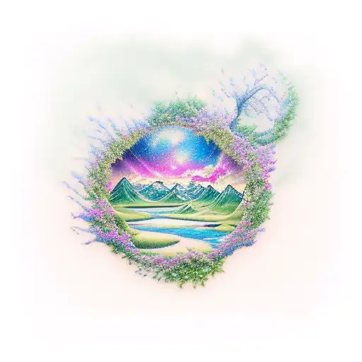 My tattoo is a tribute to the beauty of nature, a reflection of the serene landscapes that have always captivated my sou tattoo design idea