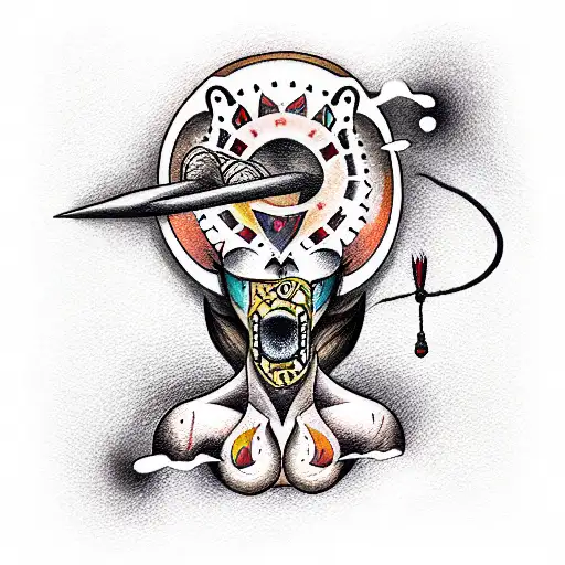 best funny warrior tattoo design idea