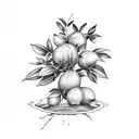 lemon tree on fire tattoo design idea