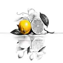 lemon tree on fire tattoo design idea