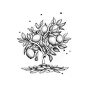 lemon tree on fire tattoo design idea