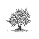 lemon tree on fire tattoo design idea