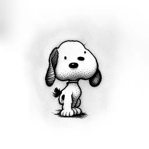 snoopy tattoo design idea