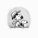 snoopy tattoo design idea
