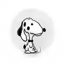 snoopy tattoo design idea