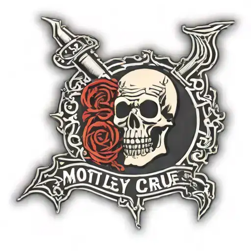 Motley crue dr feelgood logo as patch tattoo design idea