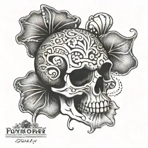 Irish shamrock skull with date of birth child, january 15th 2018 tattoo design idea