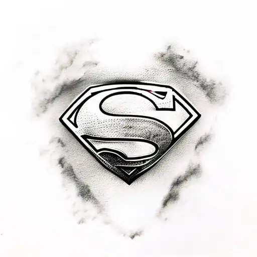 Superman logo with blood tattoo design idea