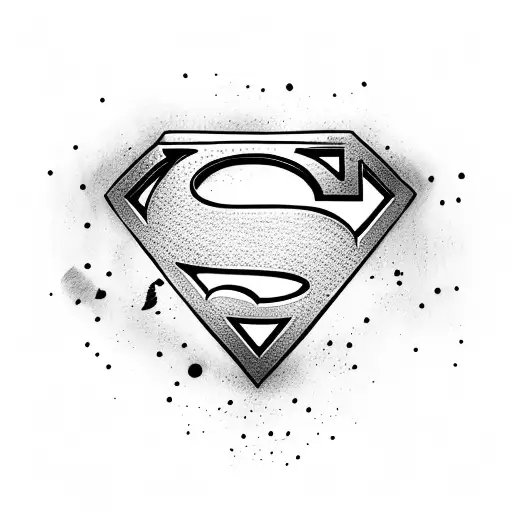 Superman logo with blood tattoo design idea