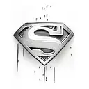 Superman logo with blood tattoo design idea