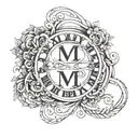 Roman numeral dates in an simple infinity loop with two on the left and two on the right  tattoo design idea