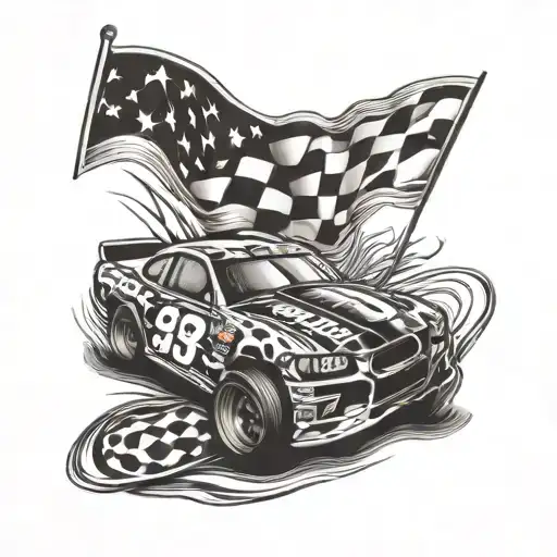NASCAR race car tattoo design idea