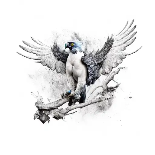 brazilian harpy eagle tattoo design idea