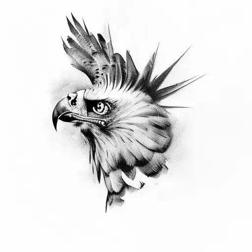 brazilian harpy eagle tattoo design idea