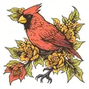 cardinal tattoo design idea